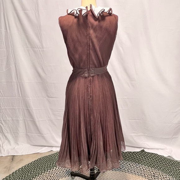 VINTAGE MCM mid century‎ Miss Elliette ruffle accordion pleated dress 60s 50s - Picture 10 of 17